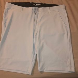 Matte Grey Wayfarer golf shorts. Men’s 38 paleblue